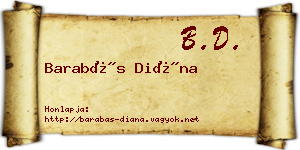 Barabás Diána névjegykártya